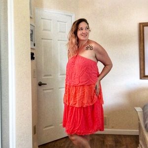 Strapless Ruffle Dress